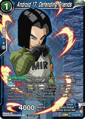 Android 17, Defending Friends (Winner) (P-442) [Tournament Promotion Cards] 