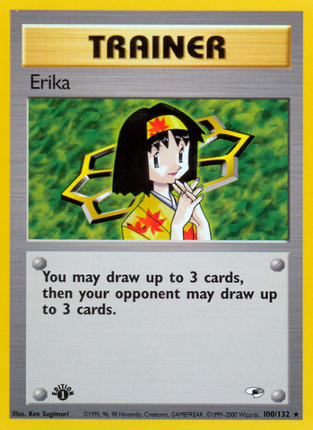 Erika (100/132) [Gym Heroes 1st Edition] 