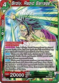 Broly, Rapid Barrage (BT7-116_PR) [Assault of the Saiyans Prerelease Promos] 