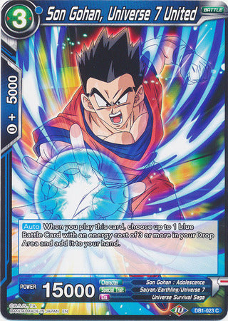Son Gohan, Universe 7 United (DB1-023) [Dragon Brawl] 