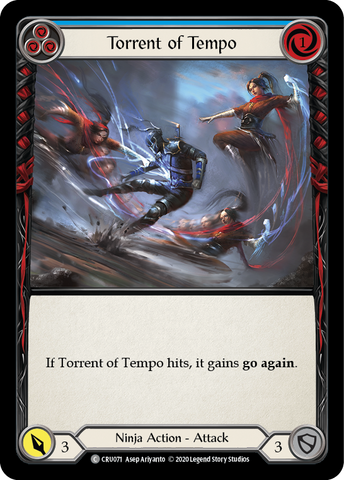 Torrent of Tempo (Blue) [CRU071] (Crucible of War) 1st Edition Rainbow Foil 