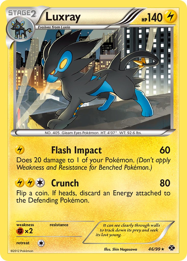Luxray (46/99) (Cosmos Holo) (Blister Exclusive) [Black &amp; White: Next Destinies] 