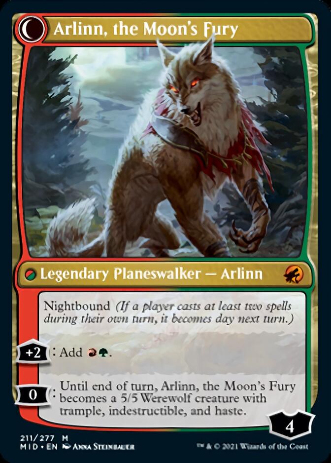 Arlinn, the Pack's Hope // Arlinn, the Moon's Fury [Innistrad: Midnight Hunt] 