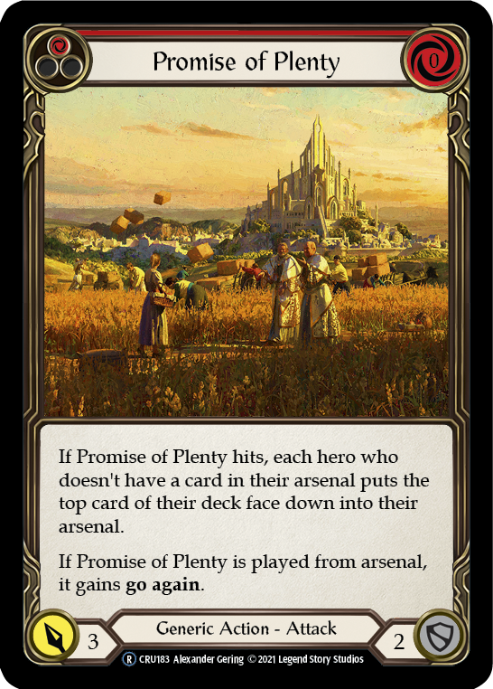 Promise of Plenty (Red) [U-CRU183] (Crucible of War Unlimited) Unlimited Normal 
