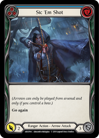 Sic 'Em Shot (Blue) [ARC074-C] (Arcane Rising) 1st Edition Normal 
