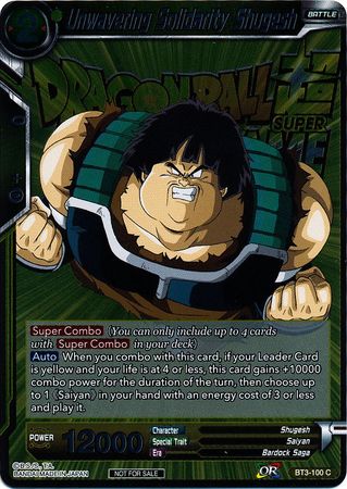 Unwavering Solidarity Shugesh (Metallic Foil) (Event Pack 2018) (BT3-100) [Promotion Cards] 