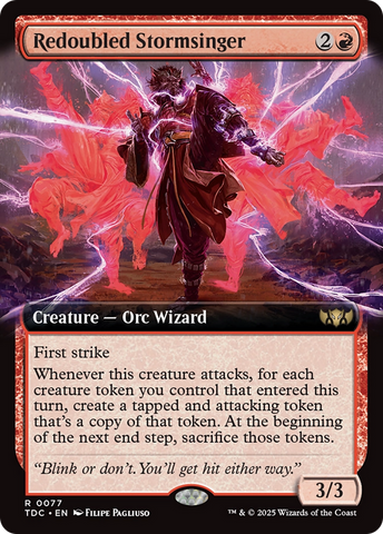Redoubled Stormsinger (Extended Art) [Tarkir: Dragonstorm Commander] 
