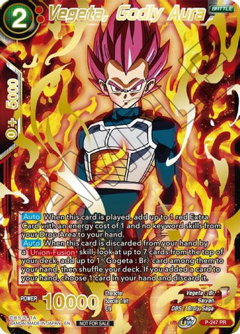 Vegeta, Godly Aura (Alternate Art) (P-247) [Tournament Promotion Cards] 