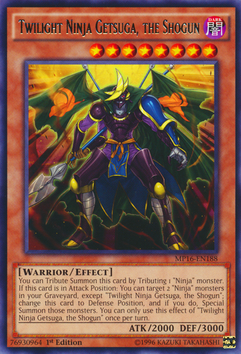 Twilight Ninja Getsuga, the Shogun [MP16-EN188] Rare 