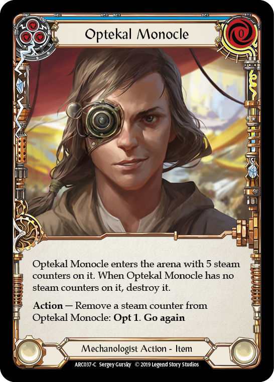 Optekal Monocle [ARC037-C] (Arcane Rising) 1st Edition Rainbow Foil 