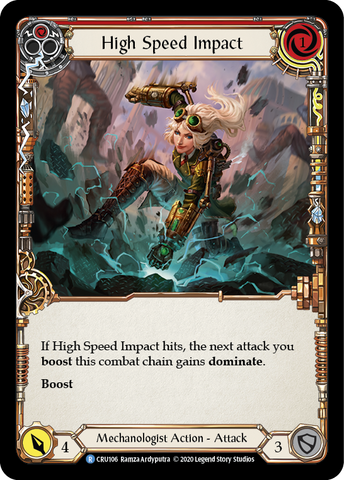 High Speed ​​Impact (Red) [CRU106] (Crucible of War) 1st Edition Rainbow Foil 