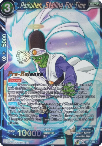 Paikuhan, Stalling for Time (BT12-042) [Vicious Rejuvenation Prerelease Promos] 