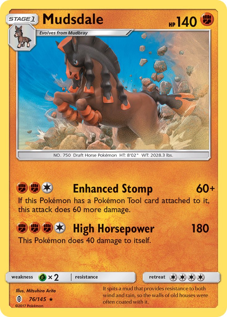 Mudsdale (76/145) (Prerelease Kit Exclusive) (Theme Deck Exclusive) [Sun &amp; Moon: Guardians Rising] 