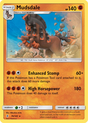 Mudsdale (76/145) (Prerelease Kit Exclusive) (Theme Deck Exclusive) [Sun &amp; Moon: Guardians Rising] 