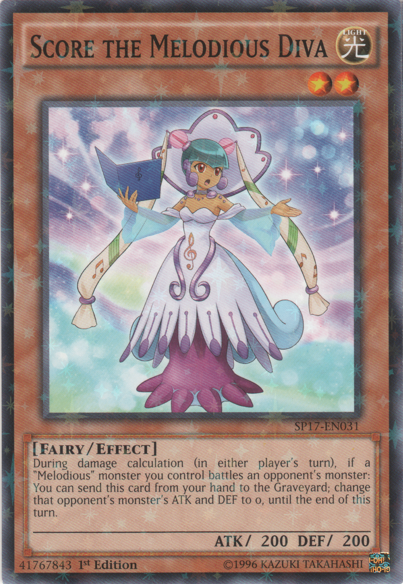 Score the Melodious Diva [SP17-EN031] Starfoil Rare 