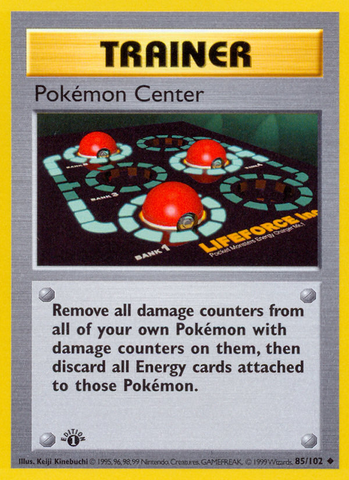 Pokemon Center (85/102) (Shadowless) [Base Set 1st Edition] 