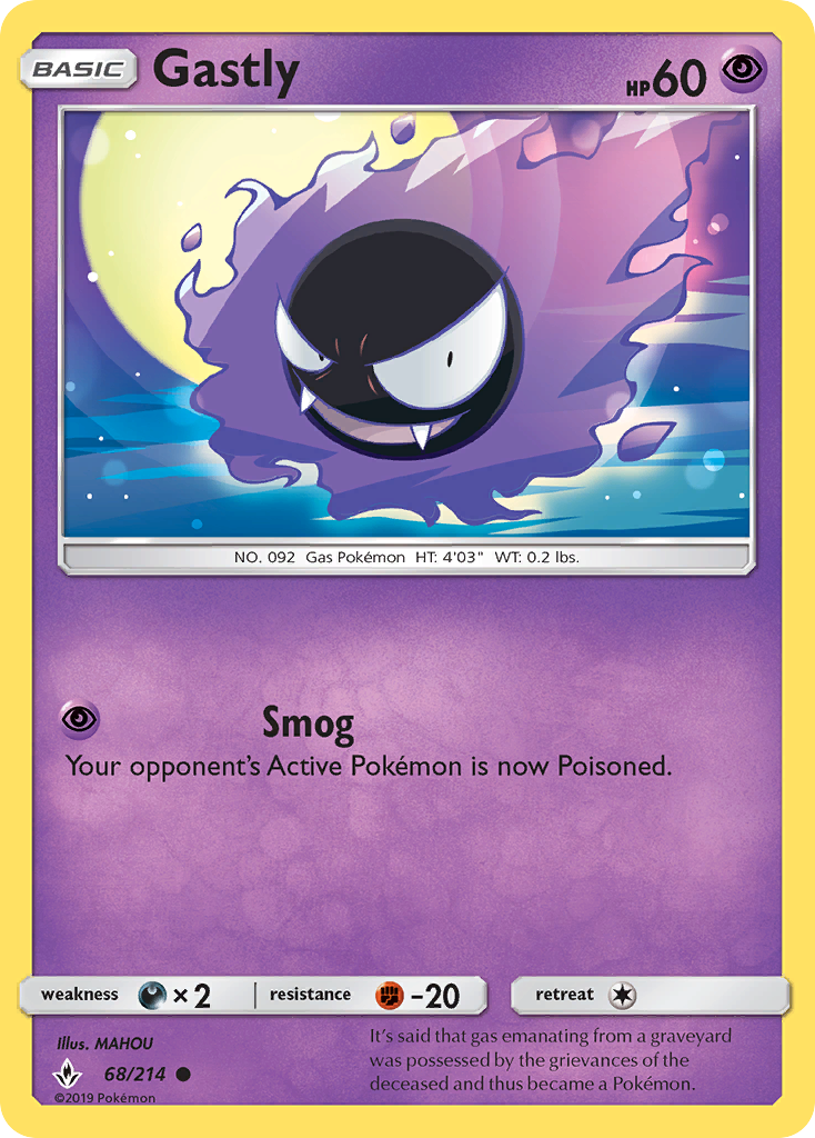 Gastly (68/214) [Sun &amp; Moon: Unbroken Bonds] 