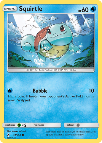 Squirtle (33/214) [Sun &amp; Moon: Unbroken Bonds] 