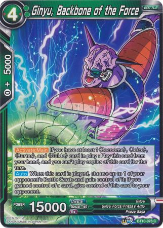 Ginyu, Backbone of the Force (BT10-076) [Rise of the Unison Warrior 2nd Edition] 