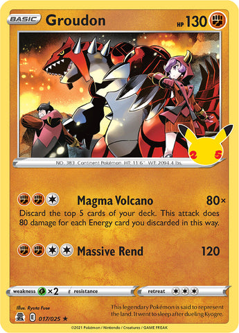 Groudon (017/025) [Celebrations: 25th Anniversary] 