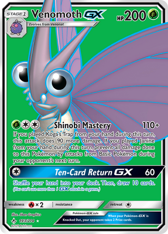 Venomoth GX (193/214) [Sun &amp; Moon: Unbroken Bonds] 
