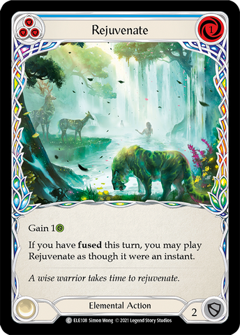 Rejuvenate (Blue) [ELE108] (Tales of Aria) 1st Edition Rainbow Foil 