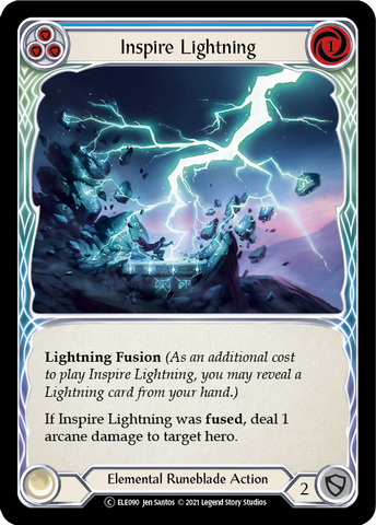 Inspire Lightning (Blue) [U-ELE090] (Tales of Aria Unlimited) Unlimited Rainbow Foil 