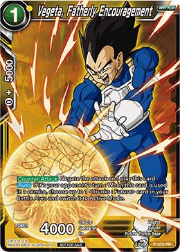 Vegeta, Fatherly Encouragement (Unison Warrior Series Boost Tournament Pack Vol. 7) (P-372) [Tournament Promotion Cards] 