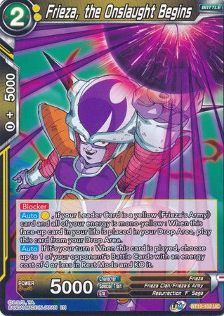 Frieza, the Onslaught Begins (BT12-102) [Vicious Rejuvenation] 