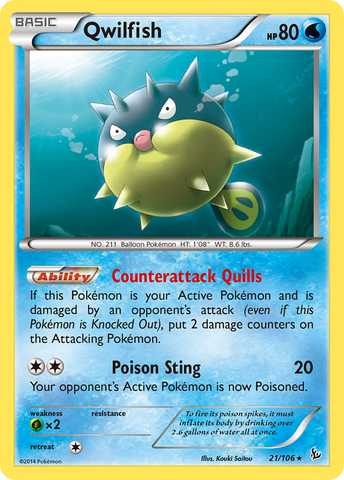 Qwilfish (21/106) [XY: Flashfire] 