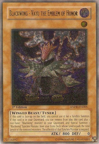 Blackwing - Vayu the Emblem of Honor (UTR) [ANPR-EN005] Ultimate Rare 