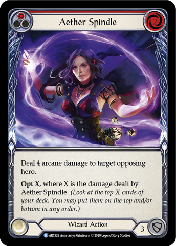 Aether Spindle (Red) [U-ARC126] (Arcane Rising Unlimited) Unlimited Rainbow Foil 