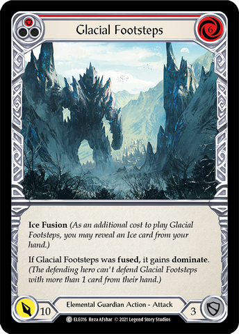 Glacial Footsteps (Red) [ELE016] (Tales of Aria) 1st Edition Rainbow Foil 