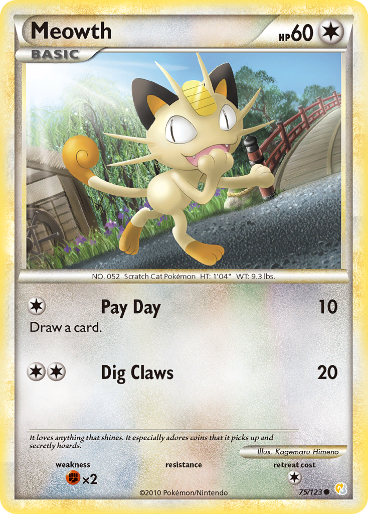 Meowth (75/123) [HeartGold &amp; SoulSilver: Base Set] 