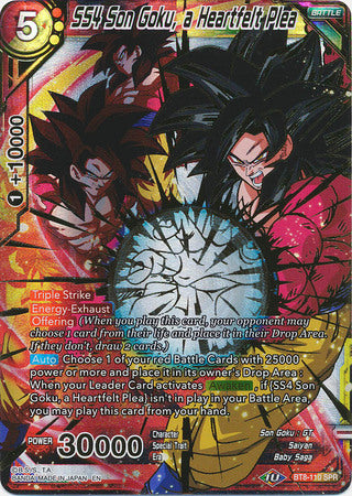SS4 Son Goku, a Heartfelt Plea (SPR) (BT8-110) [Malicious Machinations] 