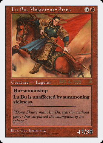 Lu Bu, Master-at-Arms (July 4, 1999) [Portal Three Kingdoms Promos] 