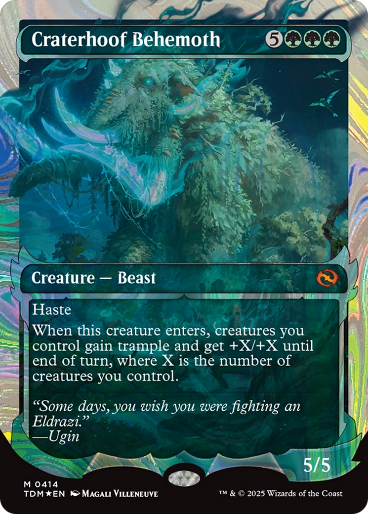 Craterhoof Behemoth (Showcase) (Halo Foil) [Tarkir: Dragonstorm] 