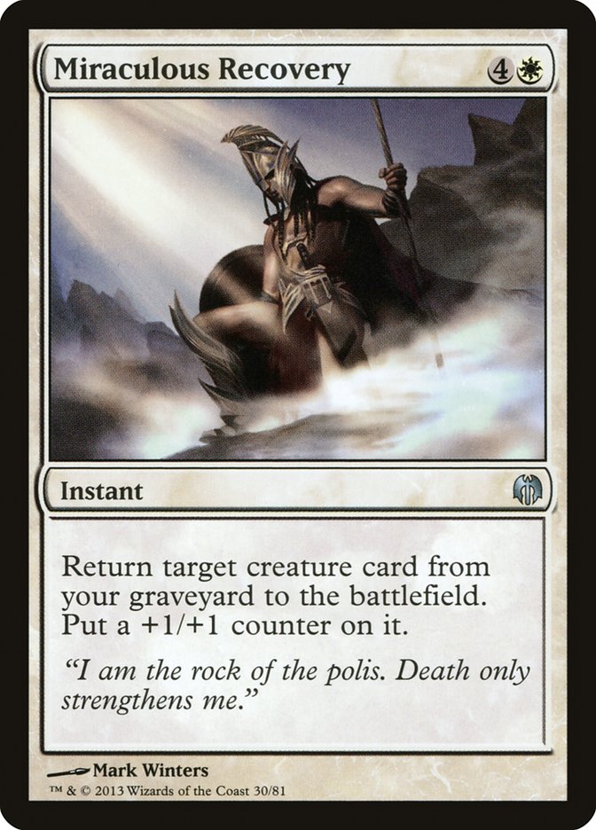 Miraculous Recovery [Duel Decks: Heroes vs. Monsters] 