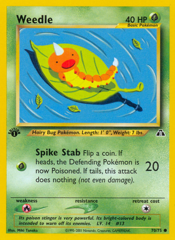 Weedle (70/75) [Neo Discovery 1st Edition] 