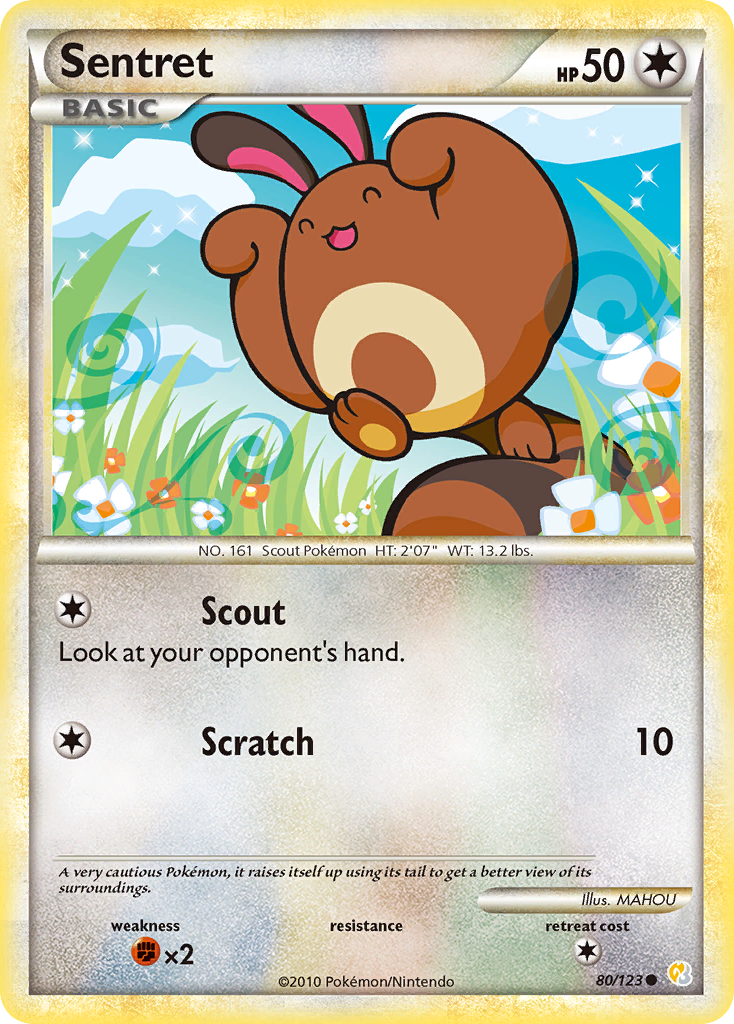 Sentret (80/123) [HeartGold &amp; SoulSilver: Base Set] 