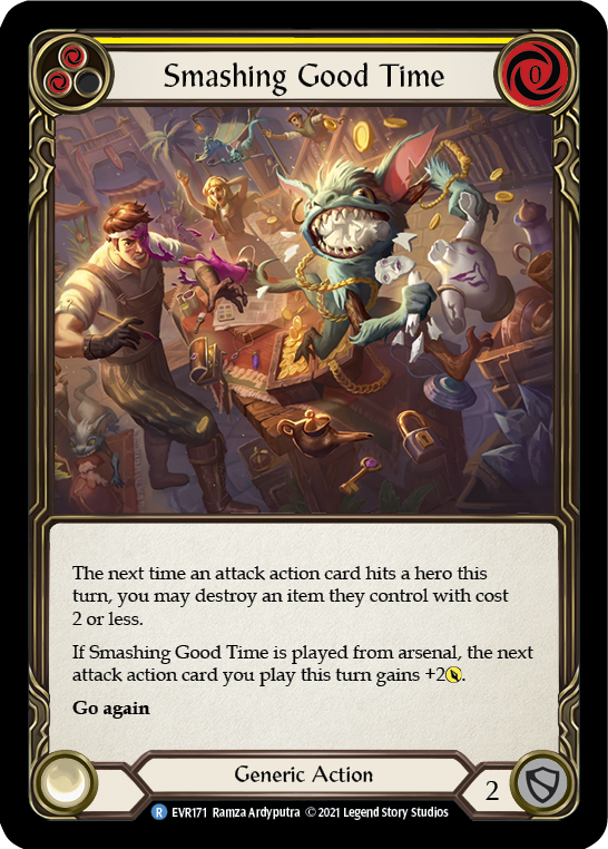 Smashing Good Time (Yellow) [EVR171] (Everfest) 1st Edition Rainbow Foil 