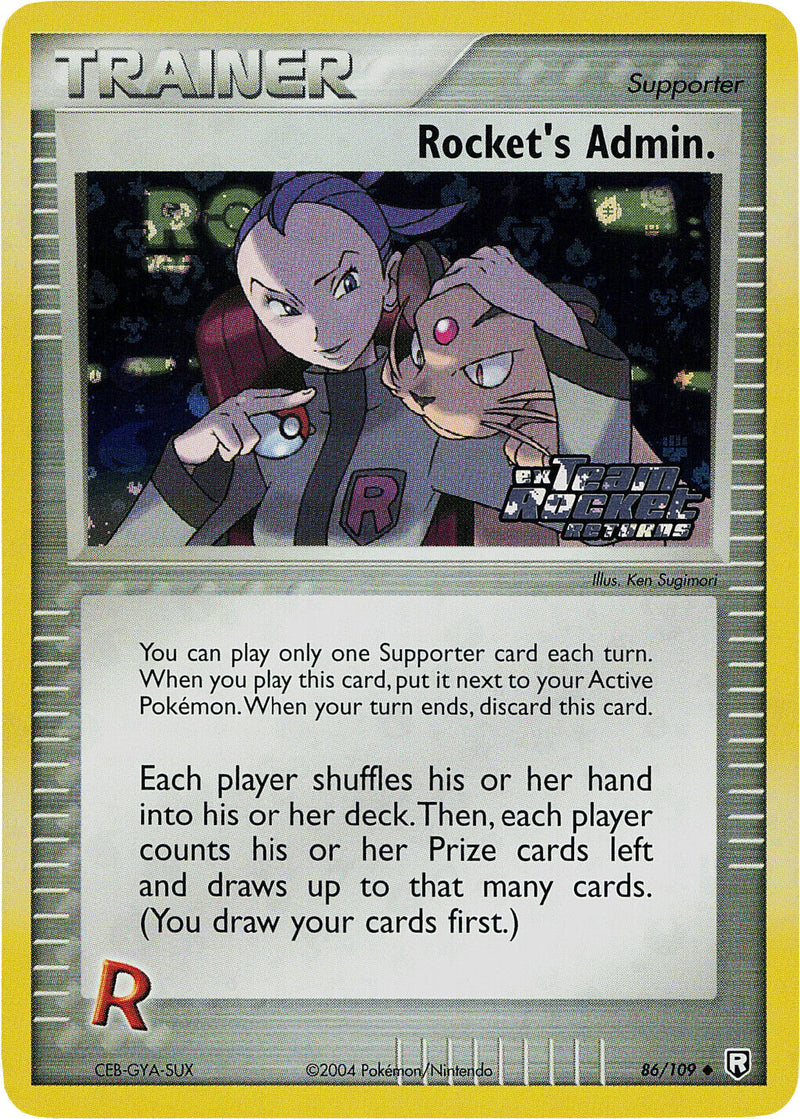 Rocket's Admin. (86/109) (Stamped) [EX: Team Rocket Returns] 
