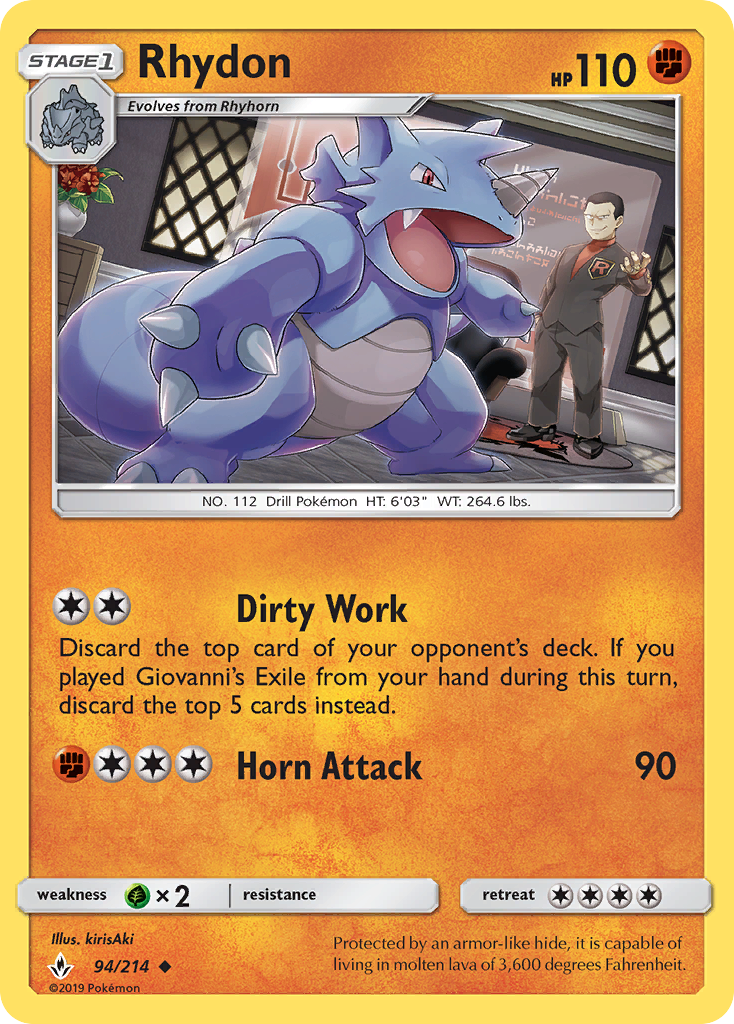 Rhydon (94/214) [Sun &amp; Moon: Unbroken Bonds] 