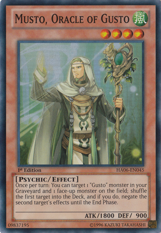 Musto, Oracle of Gusto [HA06-EN045] Super Rare 
