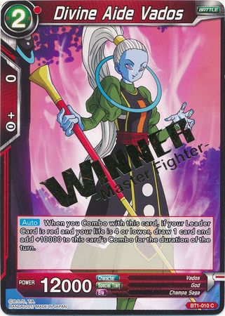 Divine Aide Vados (Winner Stamped) (BT1-010) [Tournament Promotion Cards] 