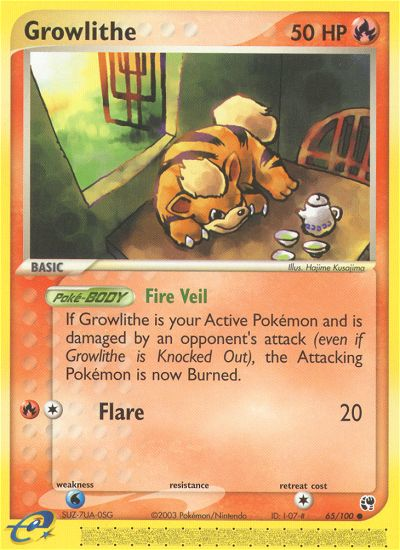 Growlithe (65/100) [EX: Sandstorm] 