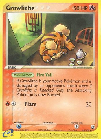 Growlithe (65/100) [EX: Sandstorm] 