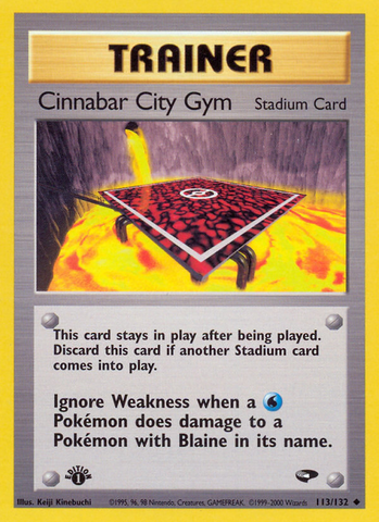 Cinnabar City Gym (113/132) [Gym Challenge 1st Edition] 