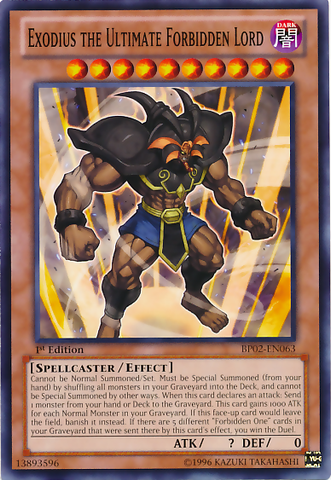 Exodius the Ultimate Forbidden Lord [BP02-EN063] Common 