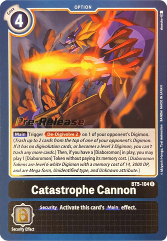 Catastrophe Cannon [BT5-104] [Battle of Omni Pre-Release Promos] 